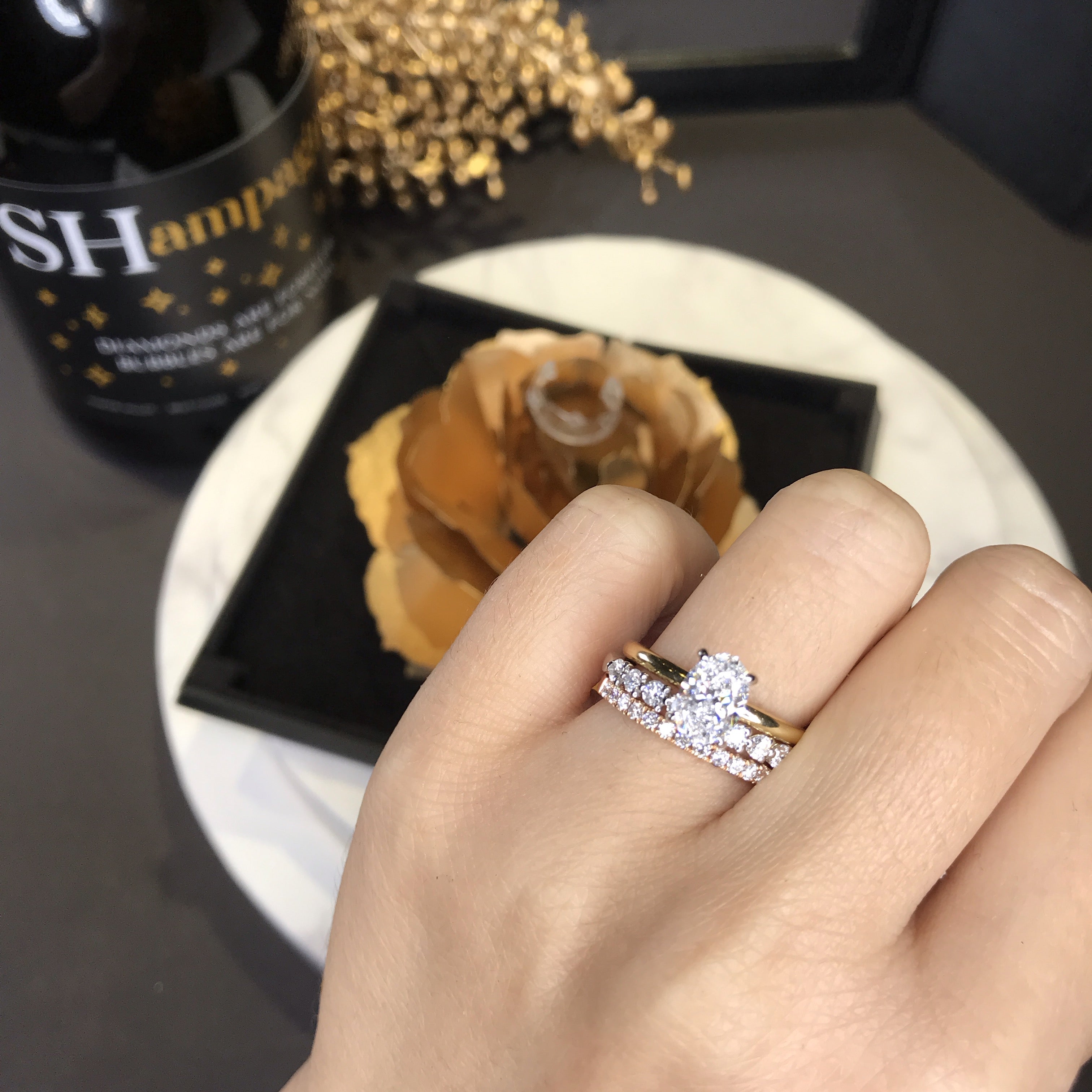 Buy 4.12 Carat D VVS1 Round Moissanite Engagement Ring, Wedding Band,  Natural Side Diamonds, 14K White Gold, Round Shaped, Moissanite Ring Online  in India - Etsy