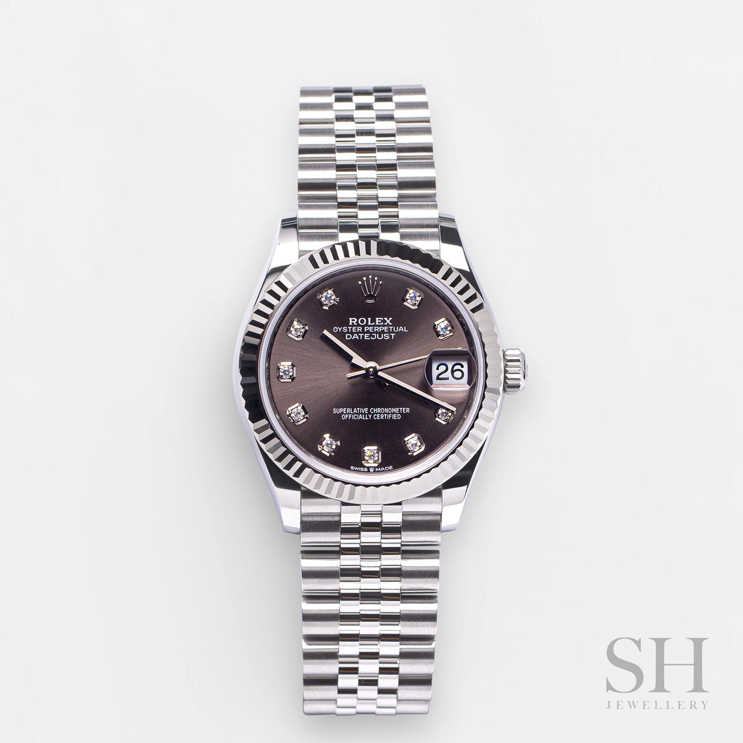 Rolex Datejust31 31mm Steel/WG Dark Grey Dial Diamond Markers 2024 Ref m278274-0008 (#761)