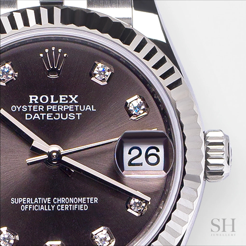 Rolex Datejust31 31mm Steel/WG Dark Grey Dial Diamond Markers 2024 Ref m278274-0008 (#761)