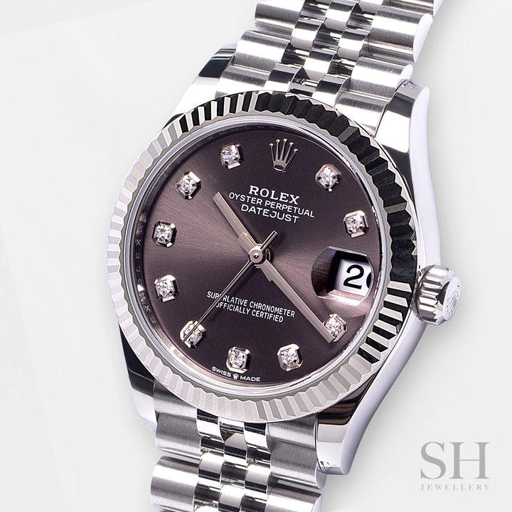 Rolex Datejust31 31mm Steel/WG Dark Grey Dial Diamond Markers 2024 Ref m278274-0008 (#761)