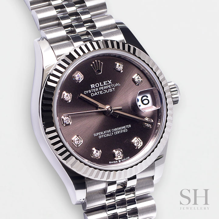 Rolex Datejust31 31mm Steel/WG Dark Grey Dial Diamond Markers 2024 Ref m278274-0008 (#761)