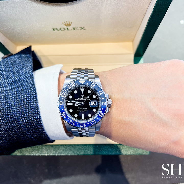 Rolex GMT-Master II 40mm 'Batgirl' Steel Black Dial Button Markers 2022 Ref m126710blnr-0002 (#418)