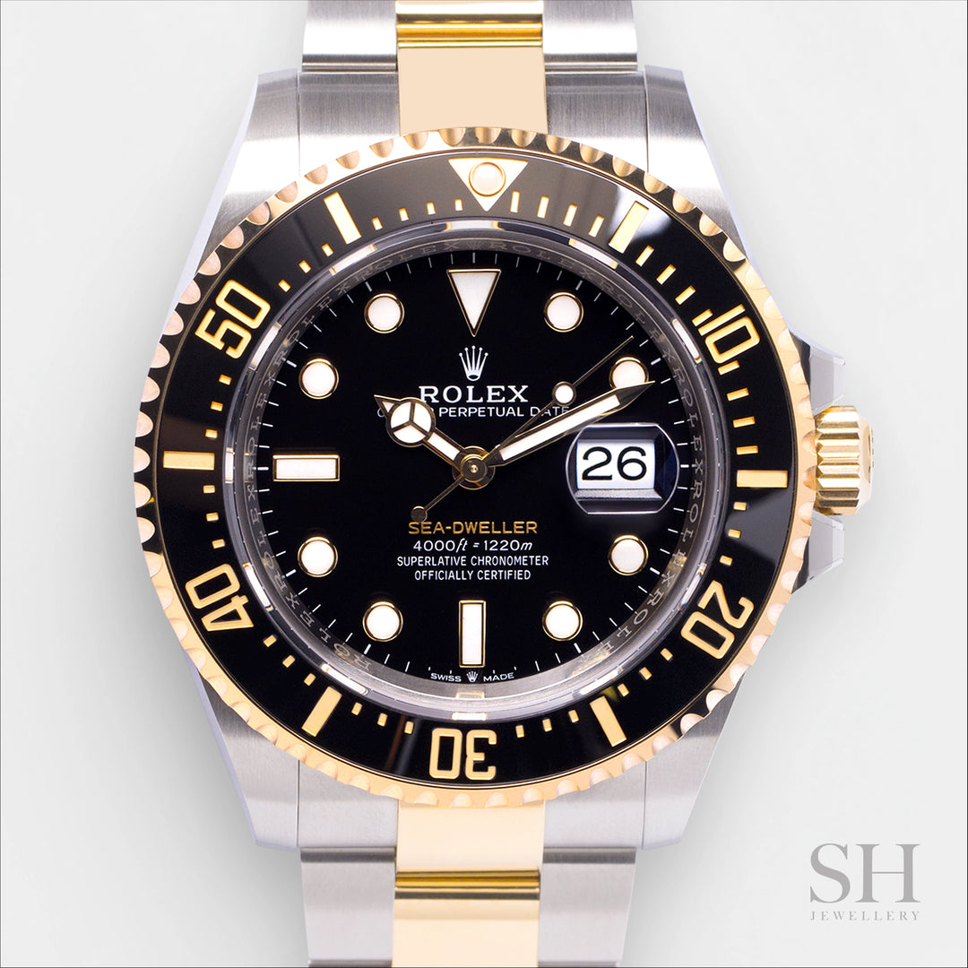 Rolex Sea-Dweller 43mm Steel/YG Black Dial Button Markers 2024 Ref m126603-0001 (#796)