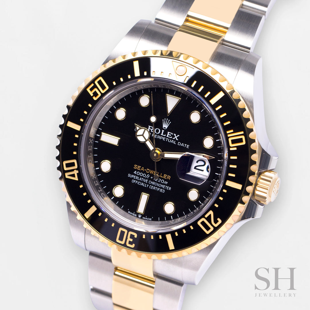 Rolex Sea-Dweller 43mm Steel/YG Black Dial Button Markers 2023 Ref m126603-0001 (#451)