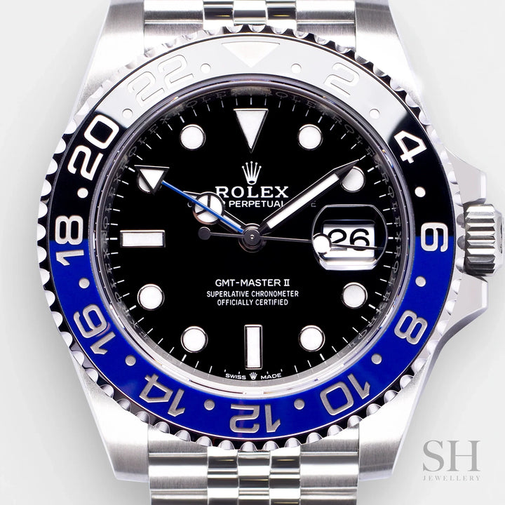 Rolex GMT-Master II 40mm 'Batgirl' Steel Black Dial Button Markers 2024 Ref m126710blnr-0002 (#681)