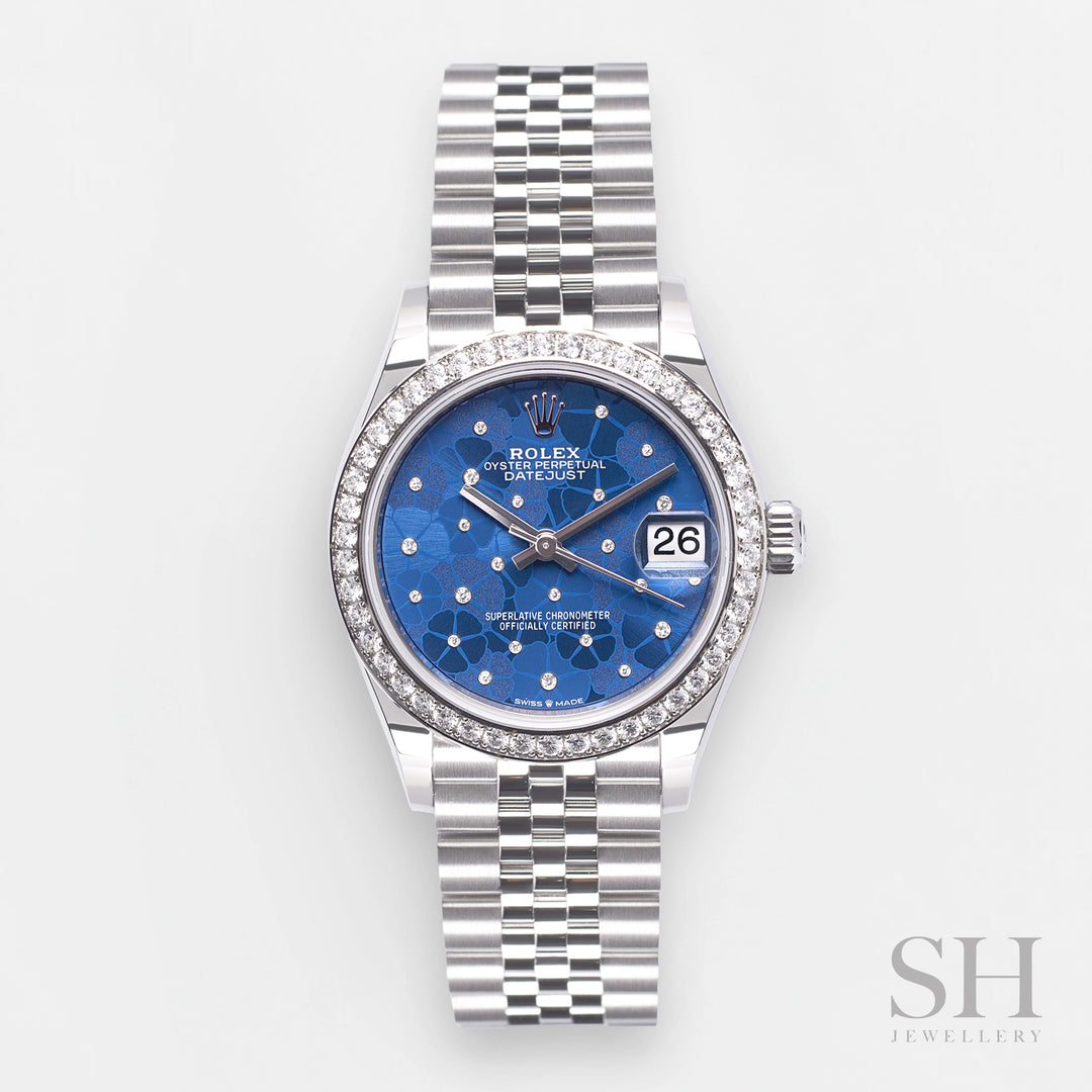 Rolex Datejust31 31mm Steel Blue Dial Diamond Markers 2023 Ref m278384rbr-0040 (#457)