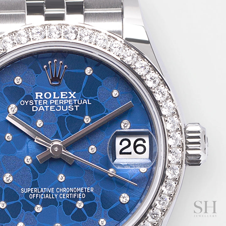 Rolex Datejust31 31mm Steel Blue Dial Diamond Markers 2023 Ref m278384rbr-0040 (#457)