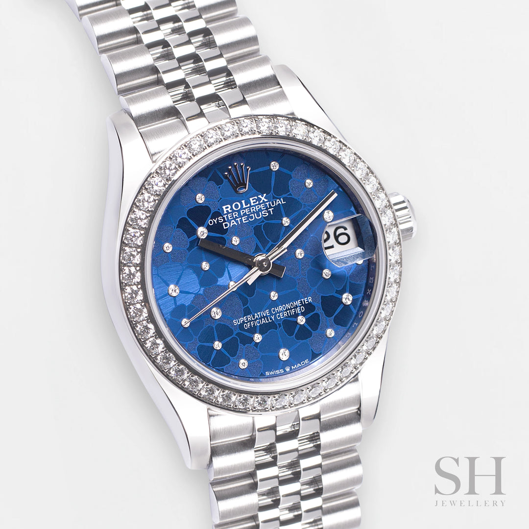 Rolex Datejust31 31mm Steel Blue Dial Diamond Markers 2023 Ref m278384rbr-0040 (#457)