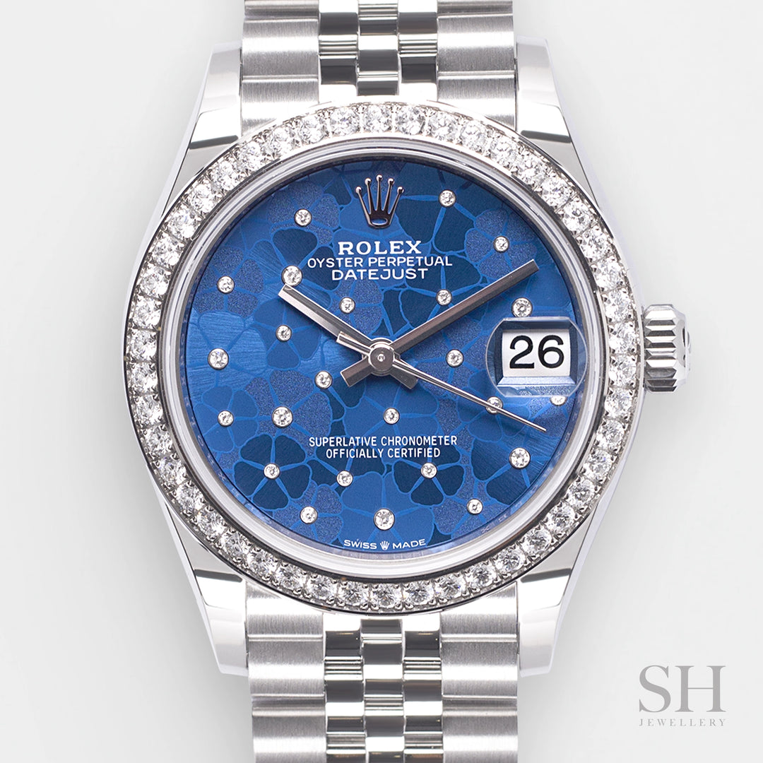 Rolex Datejust31 31mm Steel Blue Dial Diamond Markers 2023 Ref m278384rbr-0040 (#372)