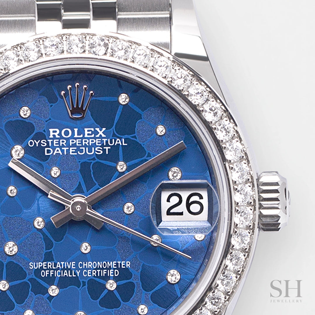 Rolex Datejust31 31mm Steel Blue Dial Diamond Markers 2023 Ref m278384rbr-0040 (#372)