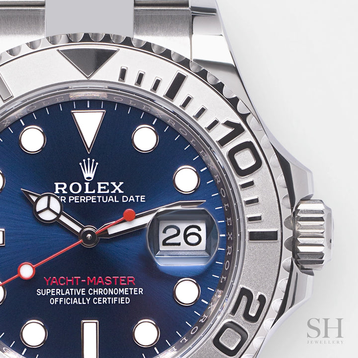 Rolex Yacht-Master40 40mm Steel/Plat Blue Dial Button Markers 2023 Ref m126622-0002 (#492)