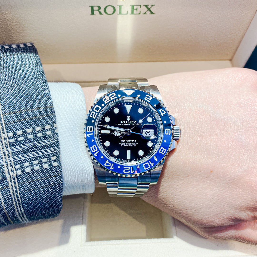 Rolex GMT-Master II 40mm 'Batman' Steel Black Dial Button Markers 2023 Ref m126710blnr-0003 (#462)