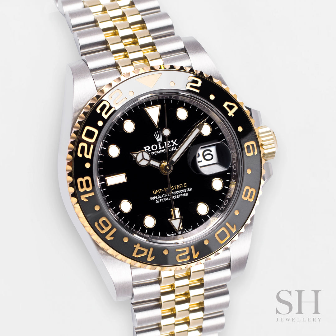 Rolex GMT-Master II 40mm 'Guinness' Steel/YG Black Dial Button Markers 2023 Ref m126713grnr-0001 (#488)