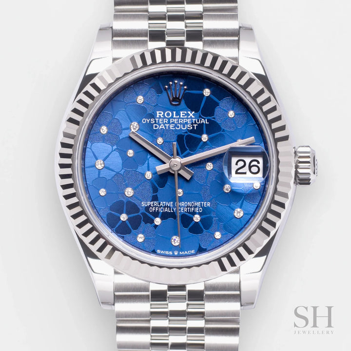 Rolex Datejust31 31mm Steel/WG Blue Dial Diamond Markers 2024 Ref m278274-0036 (#688)