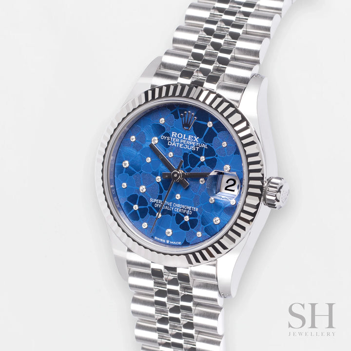 Rolex Datejust31 31mm Steel/WG Blue Dial Diamond Markers 2024 Ref m278274-0036 (#688)