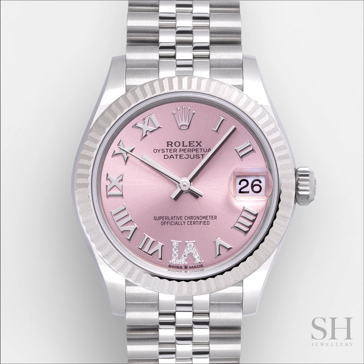 Rolex Datejust31 31mm Steel/WG Pink Dial Numeral Markers 2023 Ref m278274-0024 (#494)