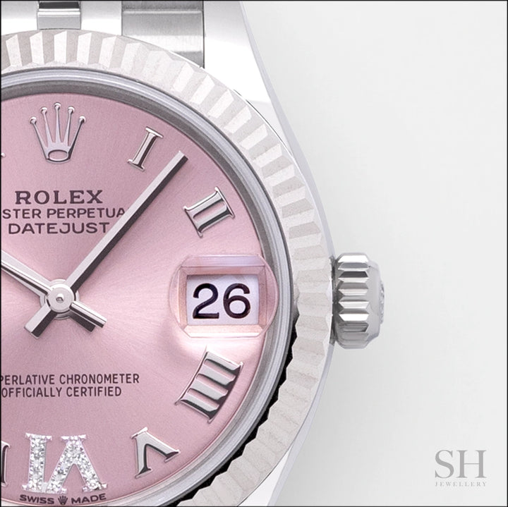 Rolex Datejust31 31mm Steel/WG Pink Dial Numeral Markers 2023 Ref m278274-0024 (#494)