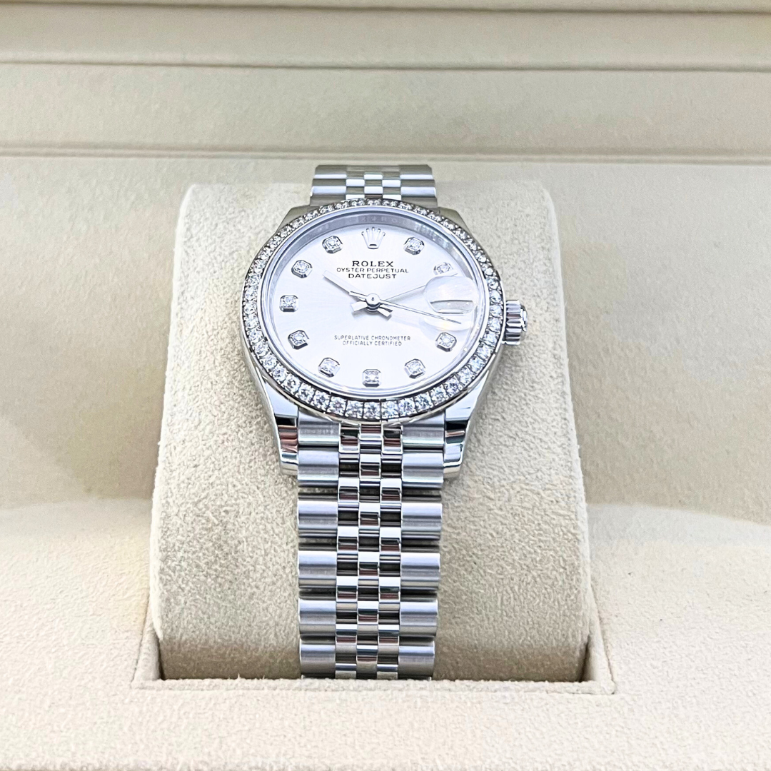 Rolex Datejust31 31mm Steel/WG Silver Dial Diamond Markers 2024 Ref m278384rbr-0034 (#776)