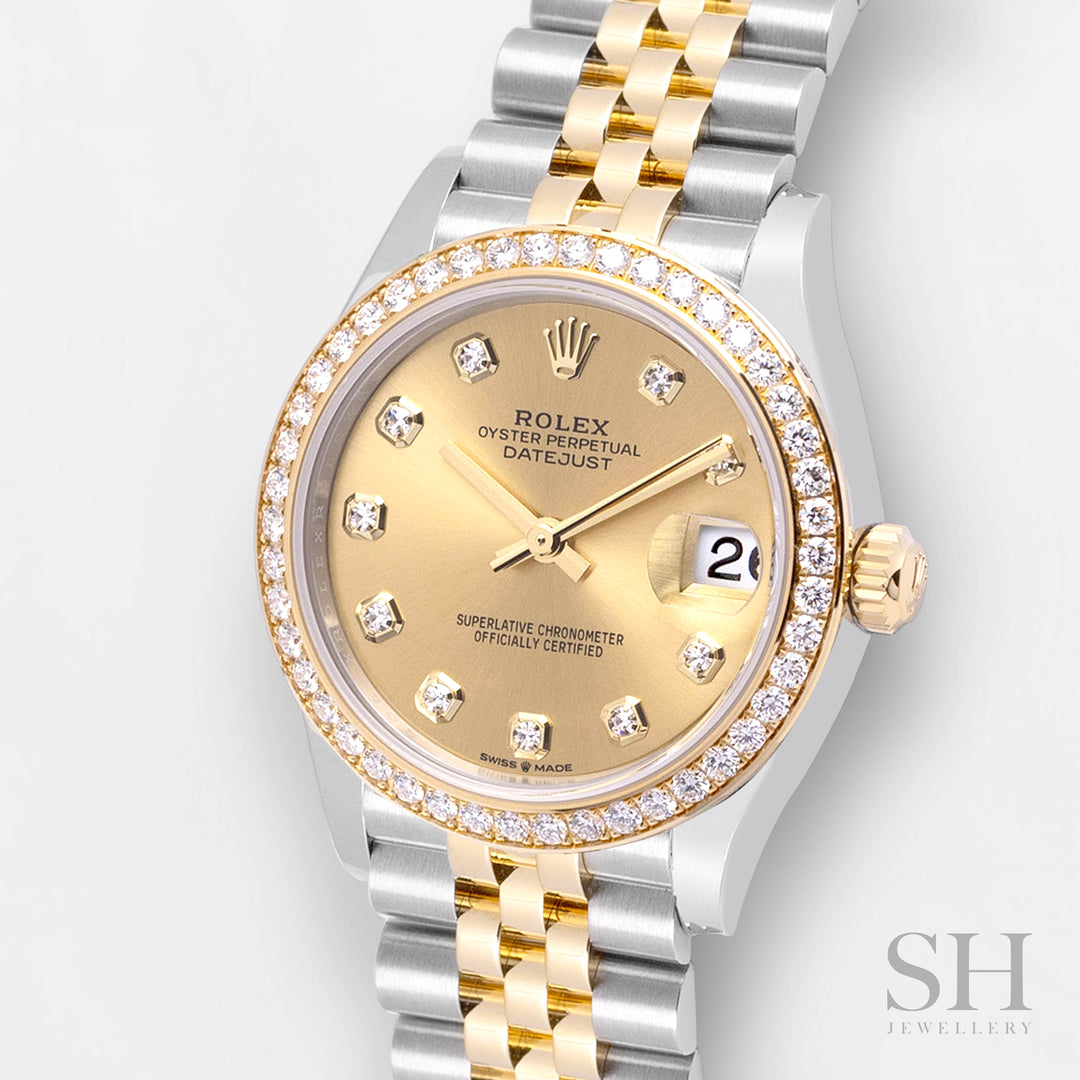 Rolex Datejust31 31mm Steel/YG Champagne Dial Diamond Markers 2024 Ref m278383rbr-0026 (#783)