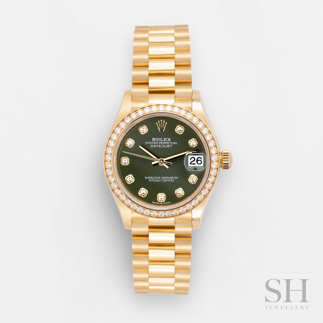 Rolex Datejust31 31mm YG Green Dial Diamond Markers 2023 Ref m278288rbr-0007 (#540)