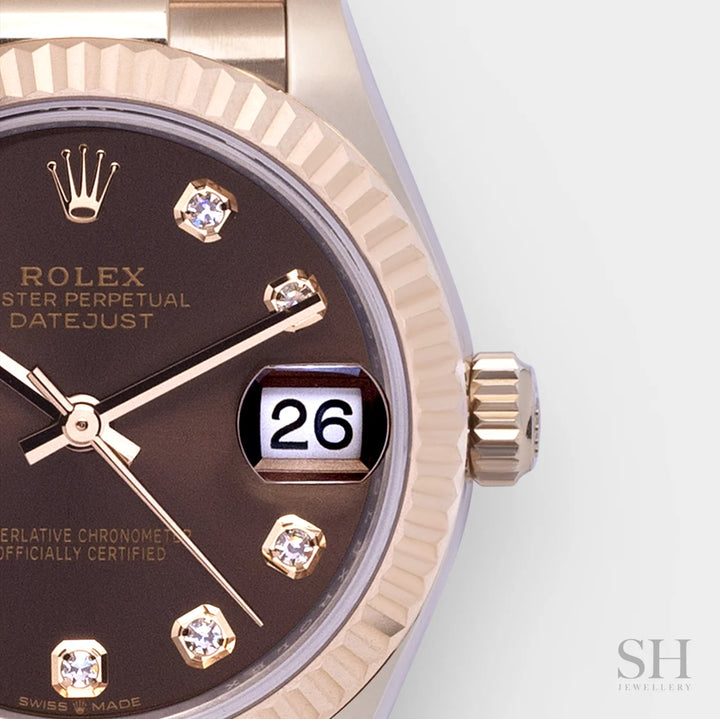 Rolex Datejust31 31mm RG Chocolate Dial Diamond Markers 2023 Ref m278275-0010 (#556)