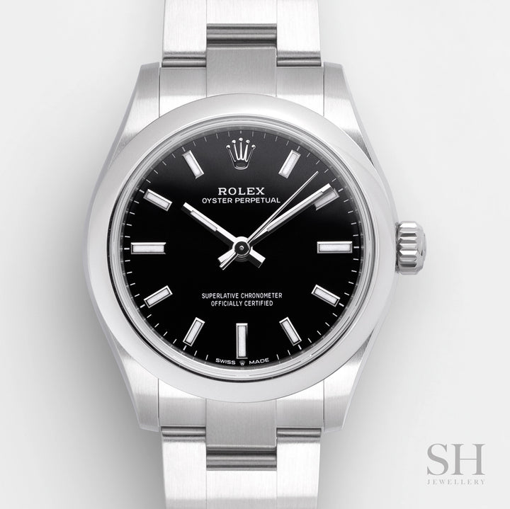 Rolex Oyster Perpetual31 31mm Steel Black Dial Stick Markers 2024 Ref m277200-0002 (#601)