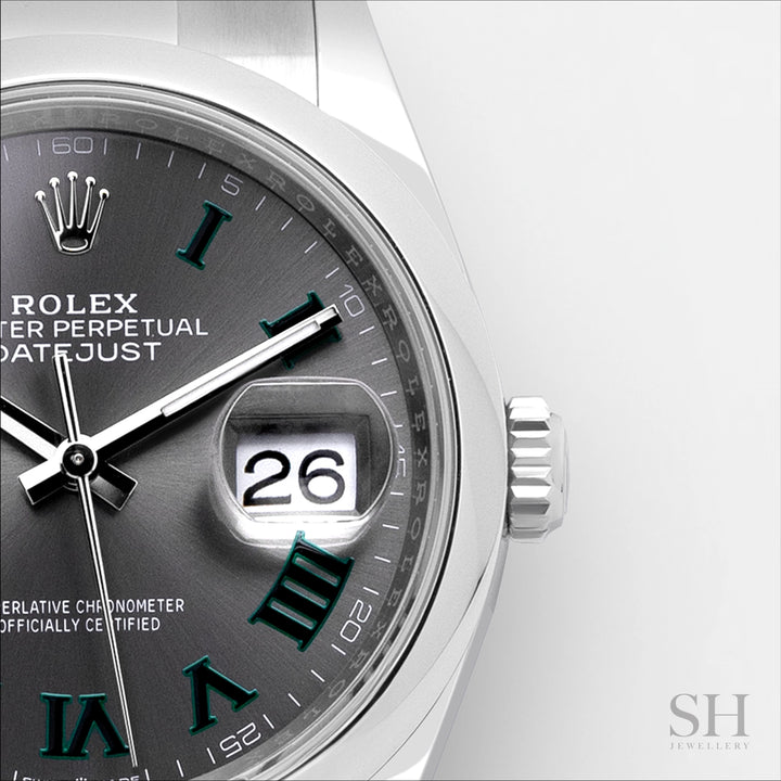 Rolex Datejust36 36mm 'Wimbledon' Steel Slate Dial Numeral Markers 2024 Ref m126200-0018 (#618)