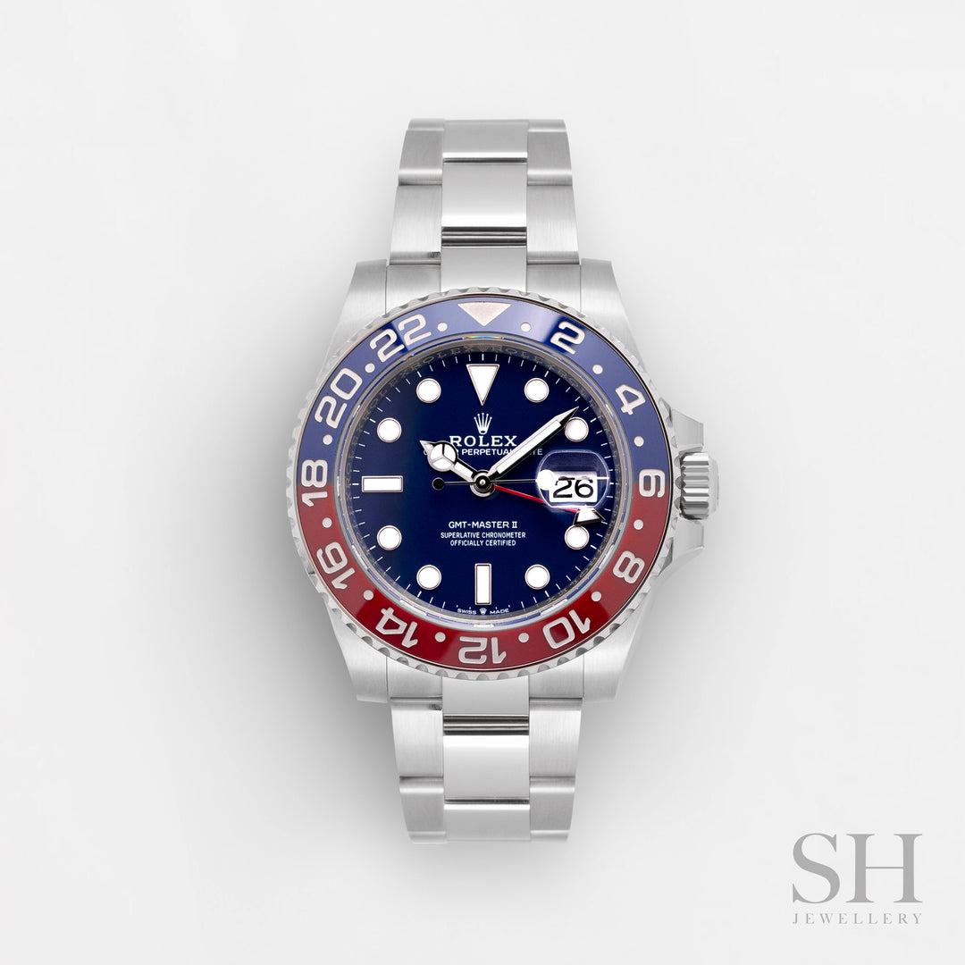 Rolex GMT-Master II 40mm 'Pepsi' WG Midnight Blue Dial Button Markers 2023 Ref m126719blro-0003 (#629)