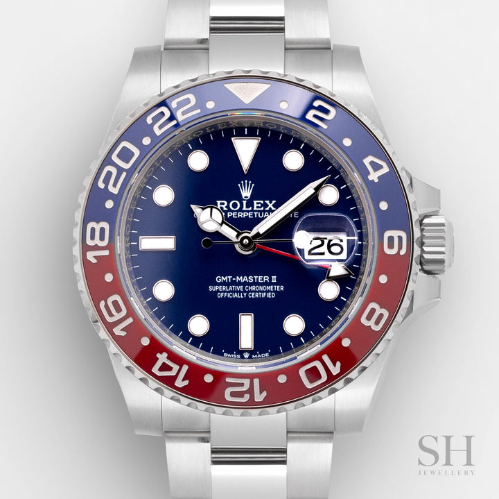 Rolex GMT-Master II 40mm 'Pepsi' WG Midnight Blue Dial Button Markers 2023 Ref m126719blro-0003 (#629)