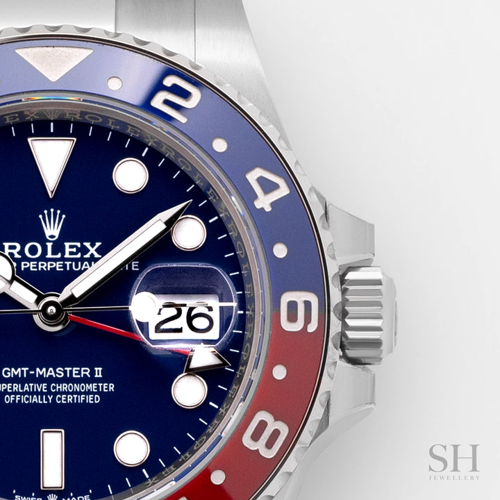 Rolex GMT-Master II 40mm 'Pepsi' WG Midnight Blue Dial Button Markers 2023 Ref m126719blro-0003 (#629)