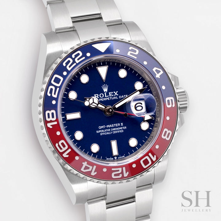 Rolex GMT-Master II 40mm 'Pepsi' WG Midnight Blue Dial Button Markers 2023 Ref m126719blro-0003 (#629)