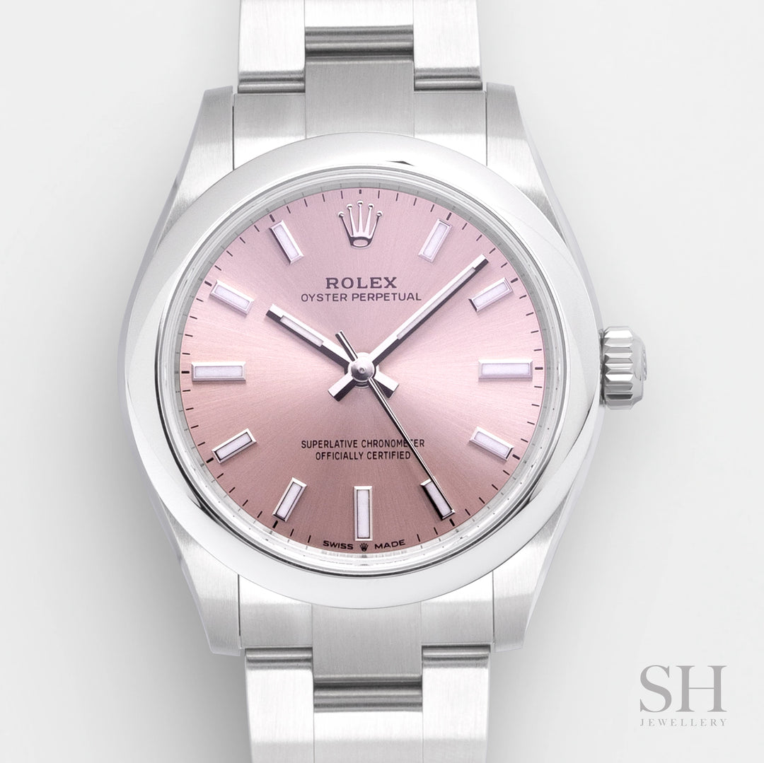 Rolex Oyster Perpetual31 31mm Steel Pink Dial Stick Markers 2024 Ref m277200-0004 (#687)