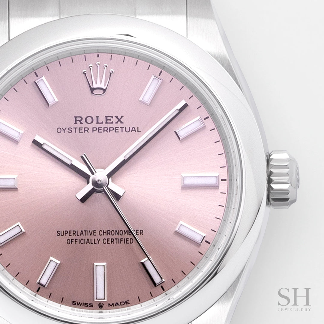 Rolex Oyster Perpetual31 31mm Steel Pink Dial Stick Markers 2024 Ref m277200-0004 (#687)