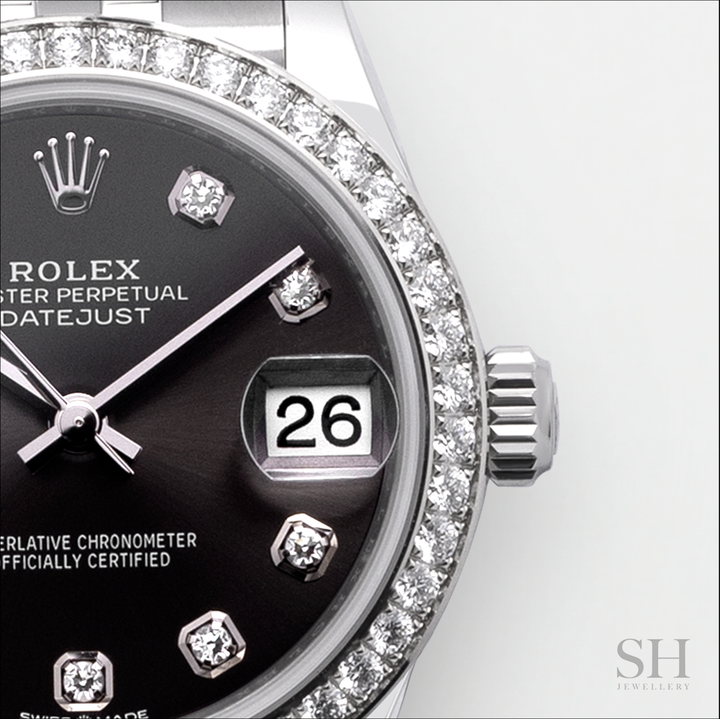 Rolex Datejust31 31mm Steel/WG Dark Grey Dial Diamond Markers 2024 Ref m278384rbr-0010 (#784)