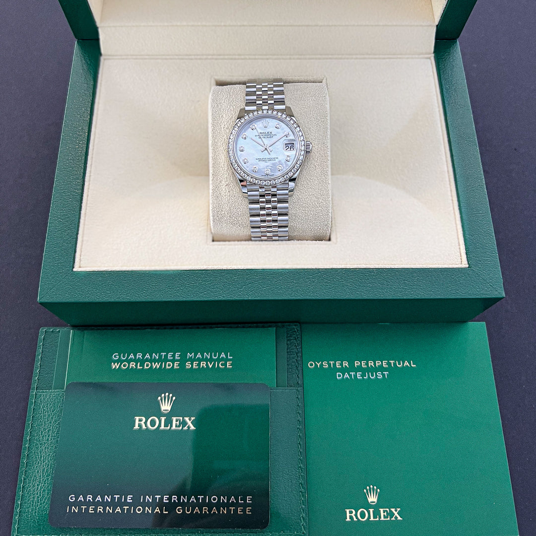 Rolex Datejust31 31mm Steel/WG MOP Dial Diamond Markers 2024 Ref m278384rbr-0008 (#818)