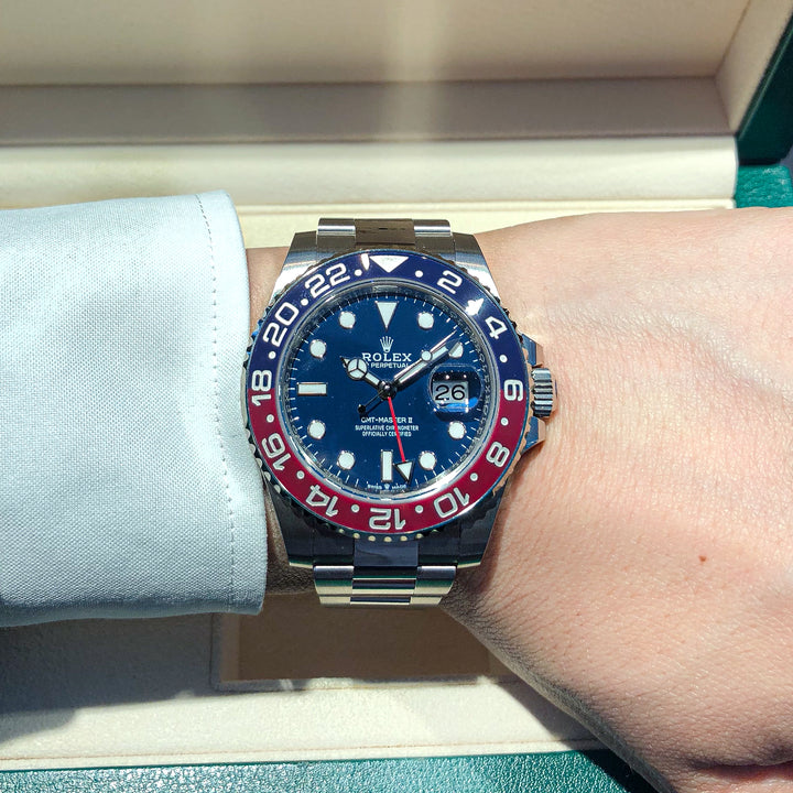 Rolex GMT-Master II 40mm 'Pepsi' WG Midnight Blue Dial Button Markers 2023 Ref m126719blro-0003 (#629)