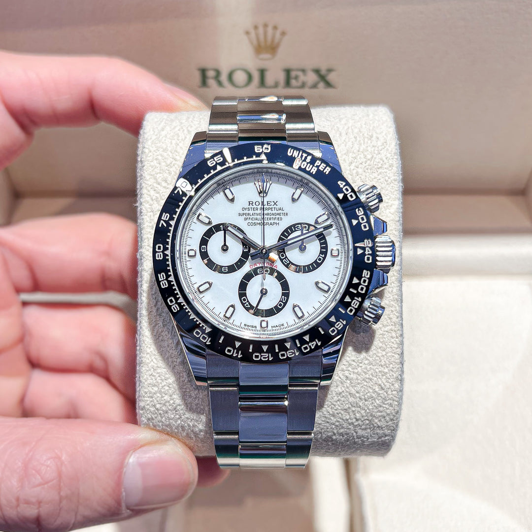 Rolex Cosmograph Daytona 40mm 'Panda' Steel White Dial Stick Markers 2023 Ref 116500ln (#715)