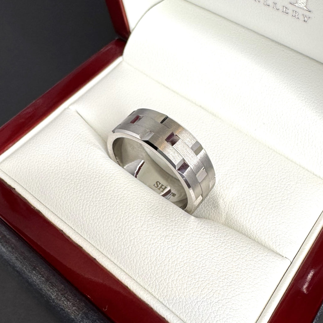 Tectonic Men's Wedding Ring (7.5mm) - W1166