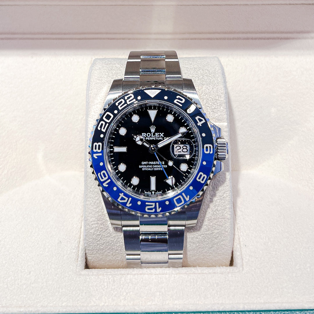 Rolex GMT-Master II 40mm 'Batman' Steel Black Dial Button Markers 2023 Ref m126710blnr-0003 (#701)