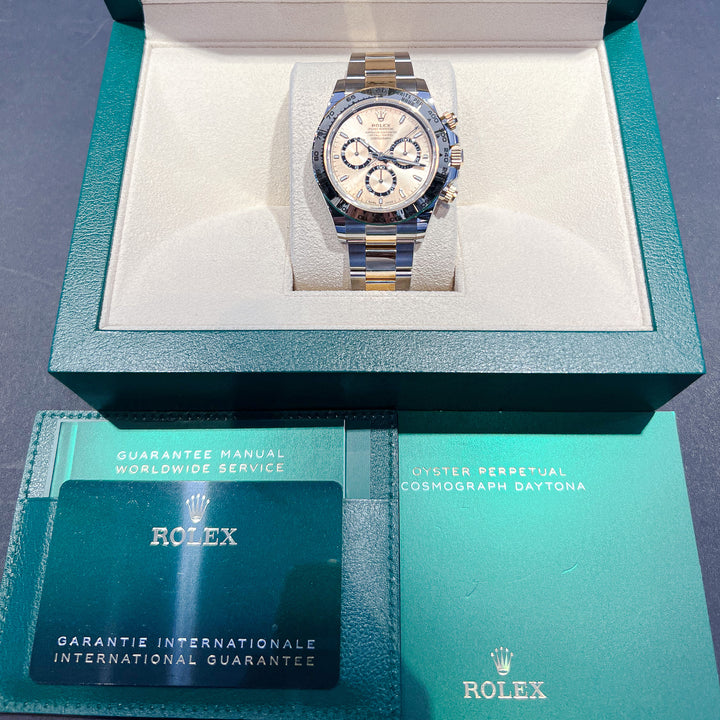 Rolex Cosmograph Daytona 40mm Steel/YG Champagne Dial Stick Markers 2024 Ref m126503-0004 (#781)