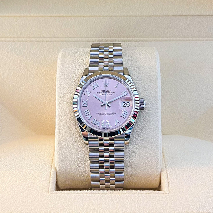 Rolex Datejust31 31mm Steel/WG Pink Dial Numeral Markers 2024 Ref m278274-0024 (#738)