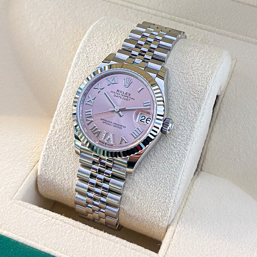 Rolex Datejust31 31mm Steel/WG Pink Dial Numeral Markers 2024 Ref m278274-0024 (#738)