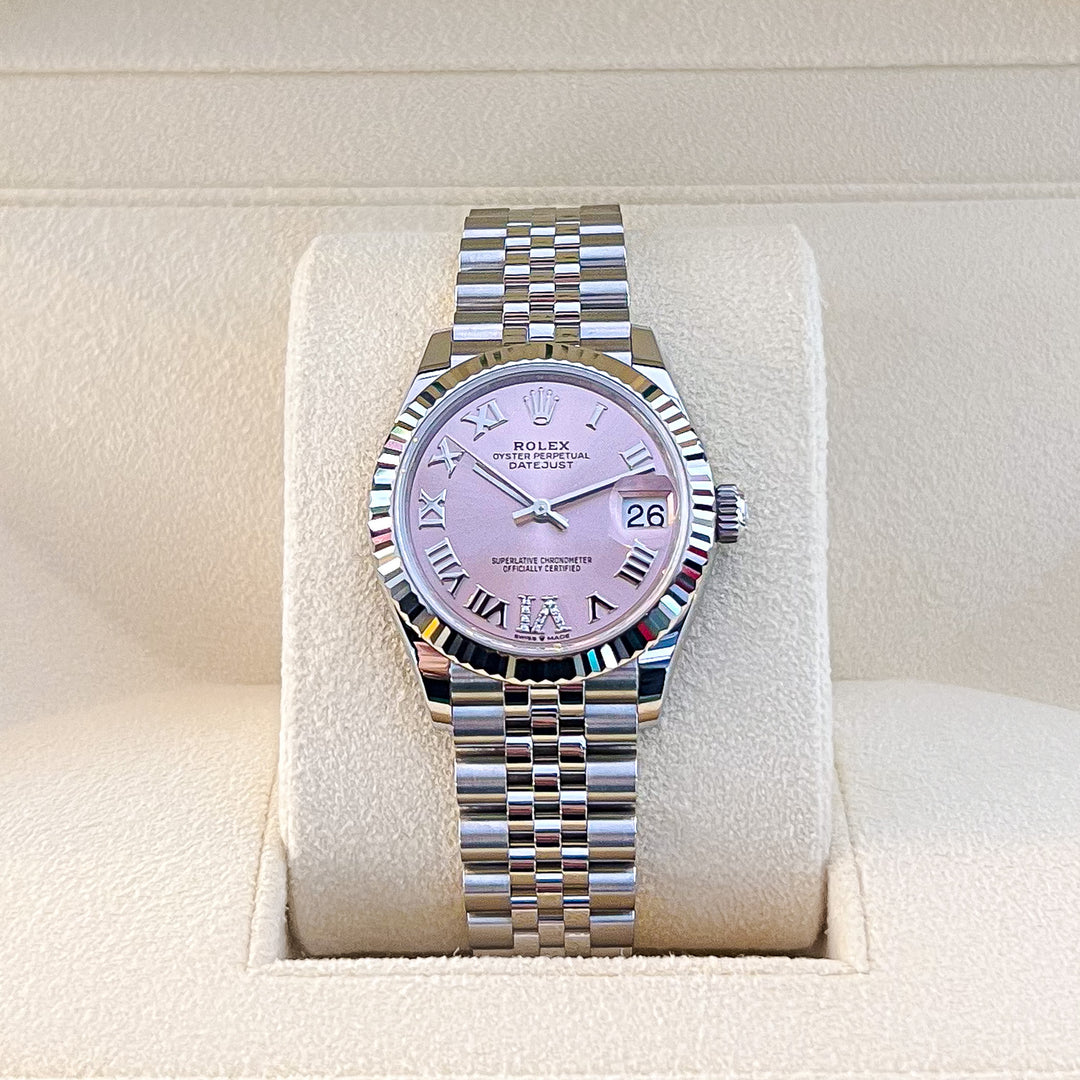 Rolex Datejust31 31mm Steel/WG Pink Dial Numeral Markers 2024 Ref m278274-0024 (#738)