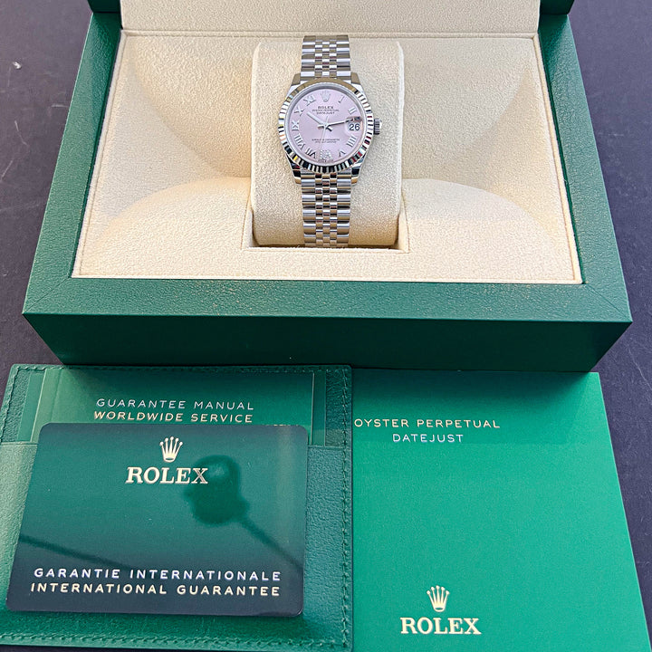 Rolex Datejust31 31mm Steel/WG Pink Dial Numeral Markers 2024 Ref m278274-0024 (#738)