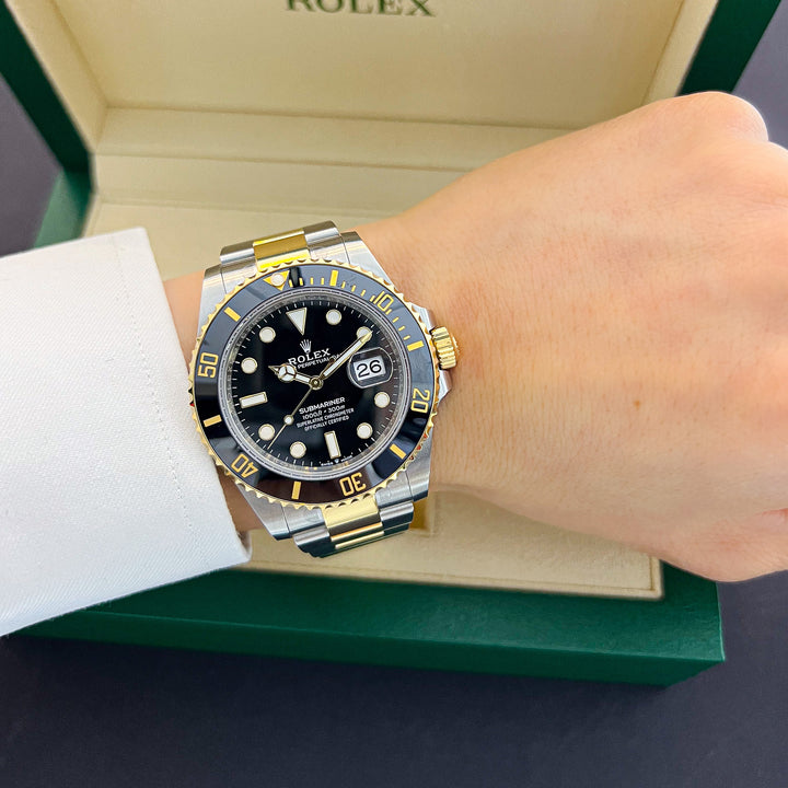 Rolex Submariner-Date 41mm Steel/YG Black Dial Button Markers 2024 Ref m126613ln-0002 (#744)