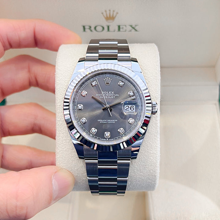 Rolex Datejust41 41mm Steel Slate Dial Diamond Markers 2024 Ref m126334-0005 (#724)