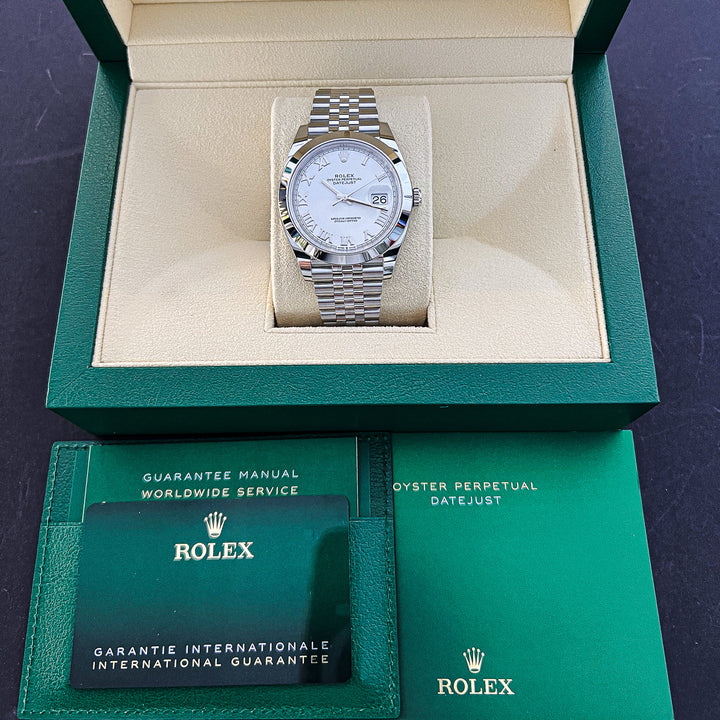 Rolex Datejust41 41mm Steel White Dial Numeral Markers 2024 Ref m126300-0016 (#757)