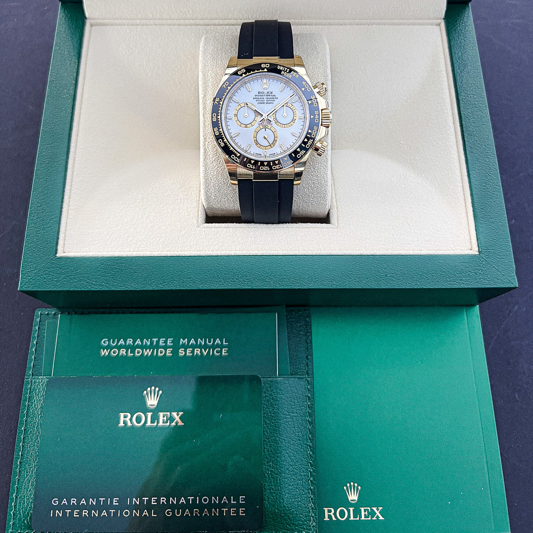 Rolex Cosmograph Daytona 40mm YG White Dial Stick Markers 2024 Ref 116518LN (#758)