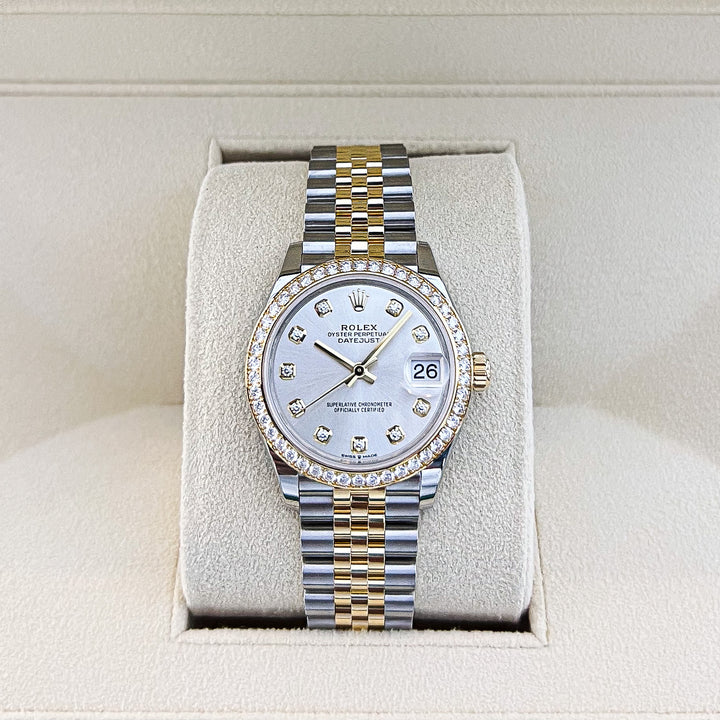 Rolex Datejust31 31mm Steel/YG Silver Dial Diamond Markers 2024 Ref m278383rbr-0020 (#775)