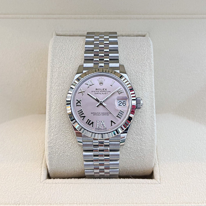 Rolex Datejust31 31mm Steel/WG Pink Dial Numeral Markers 2023 Ref m278274-0024 (#494)